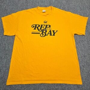 Port & Company Cal Rep The Bay T-Shirt XL Yellow Graphic Tee